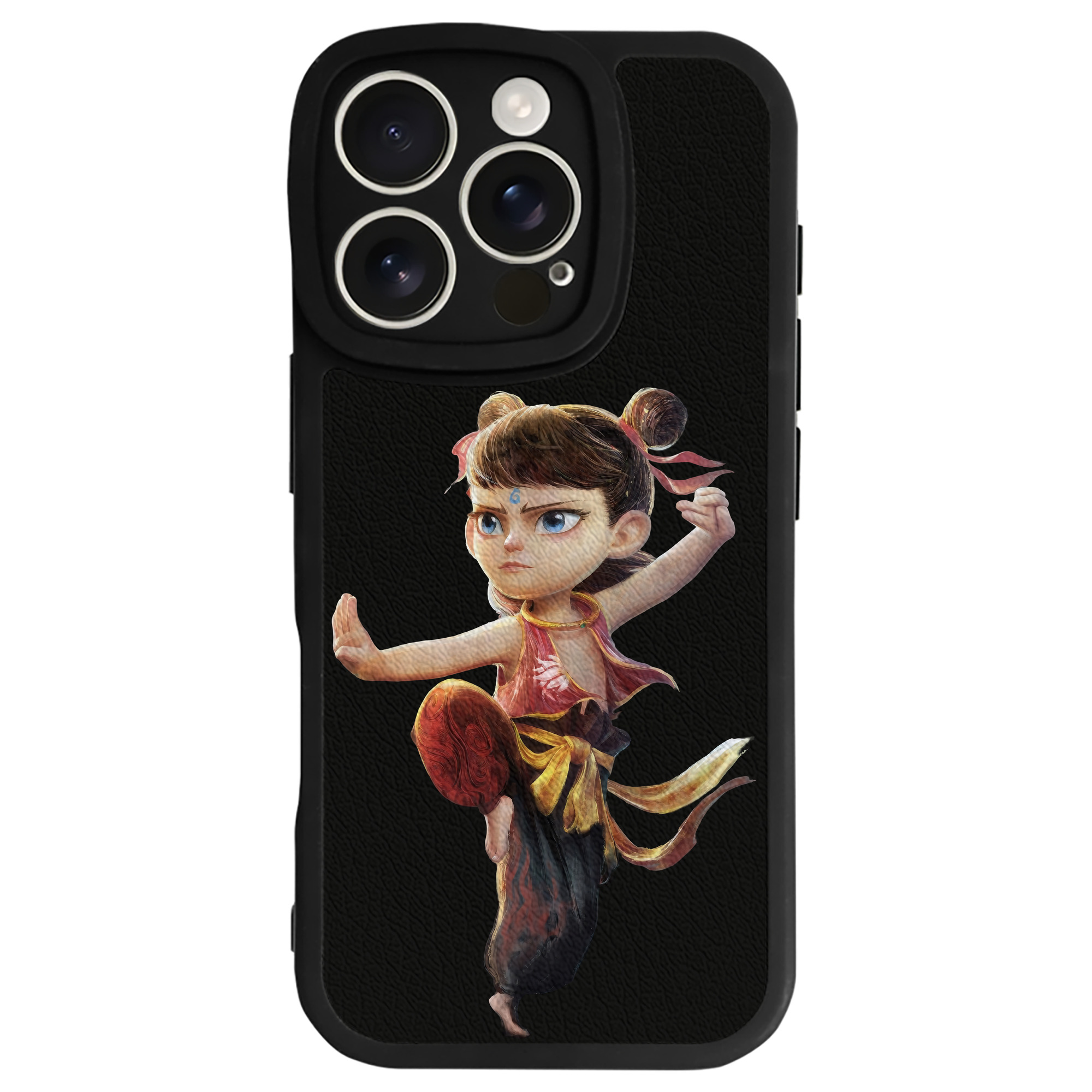 （画像用） Ne Zha 2 ナタ 魔童の大暴れ 【iPhone 16シリーズ対応】シリコンスマホケース（レザー調） 材質：シリコン